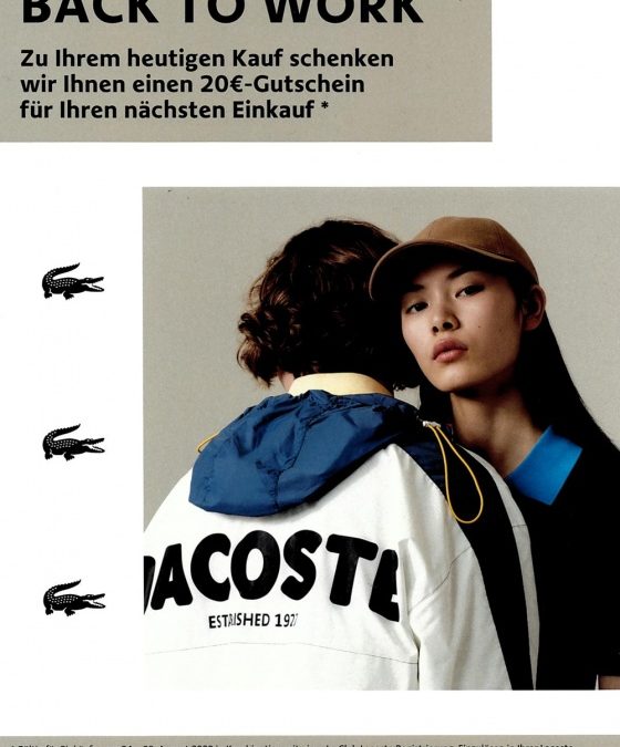 Lacoste: Back to work